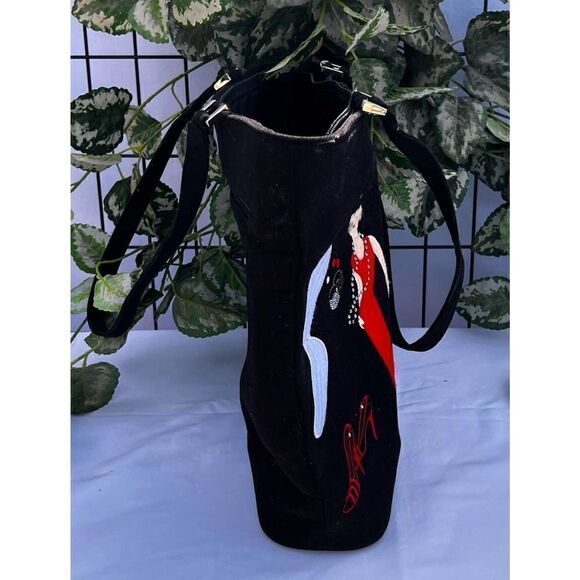 Vintage Black Fabric‎ Graciano Tote - Picture 4 of 5